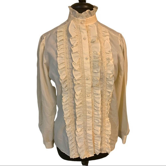 Laura Mae Tops - Laura Mae vintage blouse button down top